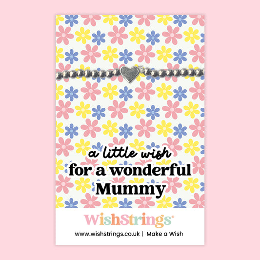 A Little Wish for a Wonderful Mummy - Heart Stretch Bracelet