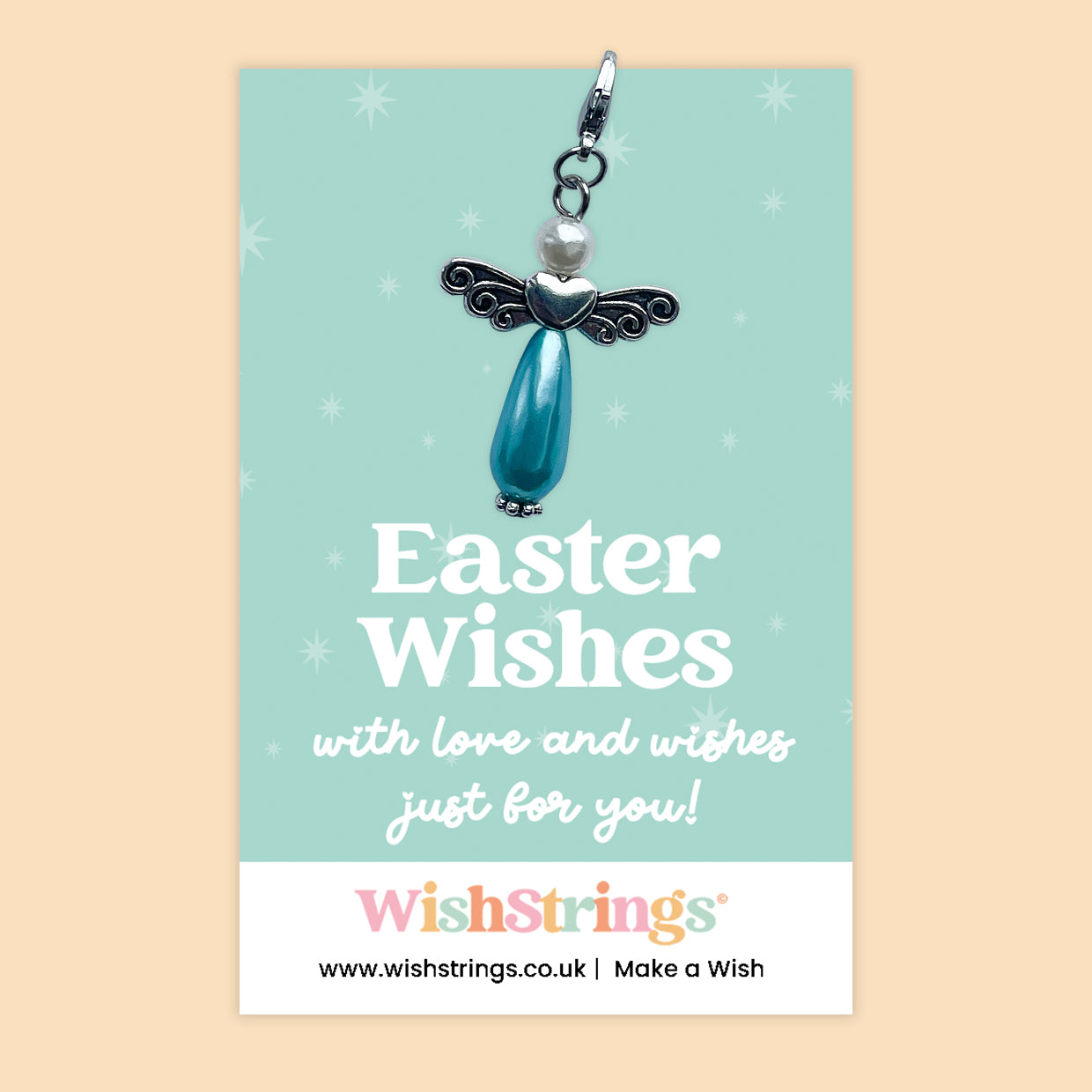 Easter Wishes Angel Keepsake Clip-On Charm | Thoughtful Spring Gift of Hope & Renewal | Pocket-Sized Angel Token for Easter Blessings & Care