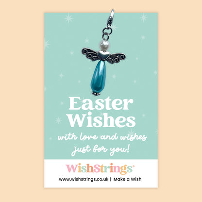 Easter Wishes Angel Keepsake Clip-On Charm | Thoughtful Spring Gift of Hope & Renewal | Pocket-Sized Angel Token for Easter Blessings & Care