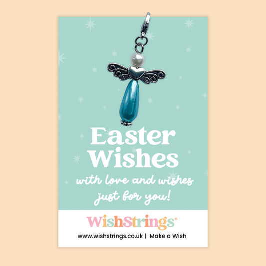 Easter Wishes Angel Keepsake Clip-On Charm | Thoughtful Spring Gift of Hope & Renewal | Pocket-Sized Angel Token for Easter Blessings & Care