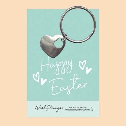 Happy Easter - Heart Keyring