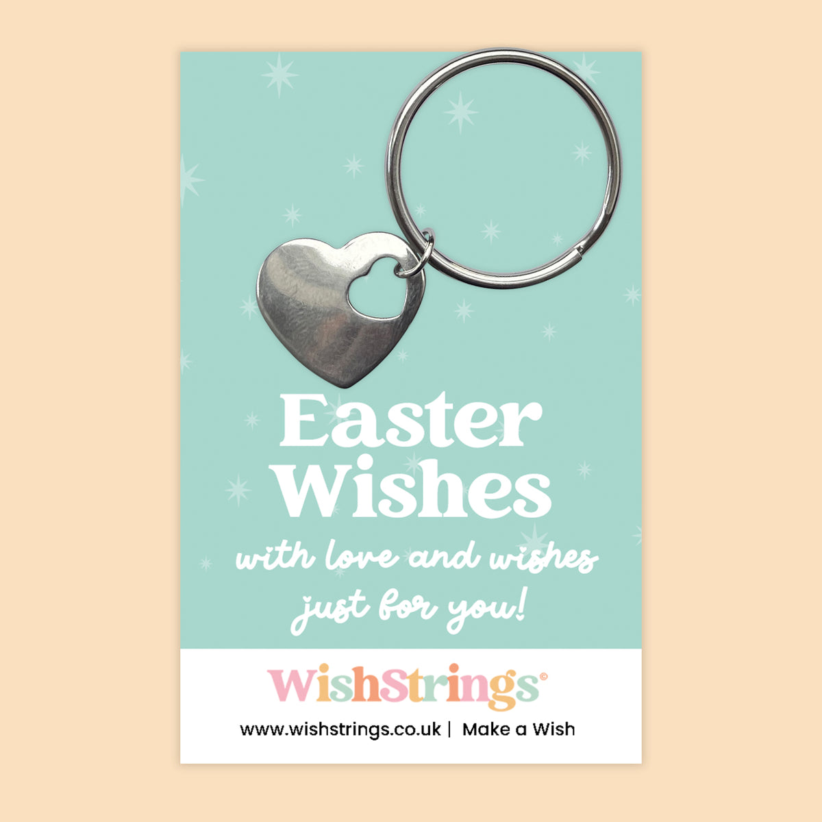 Easter Wishes- Heart Keyring