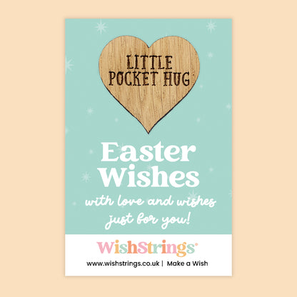 Easter Wishes Collection – 6 Pocket Hugs & 6 WishStrings | Easter Gifts & Spring Keepsakes | Handmade Seasonal Gifts