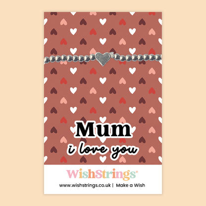 Mum, I Love You - Heart Stretch Bracelet