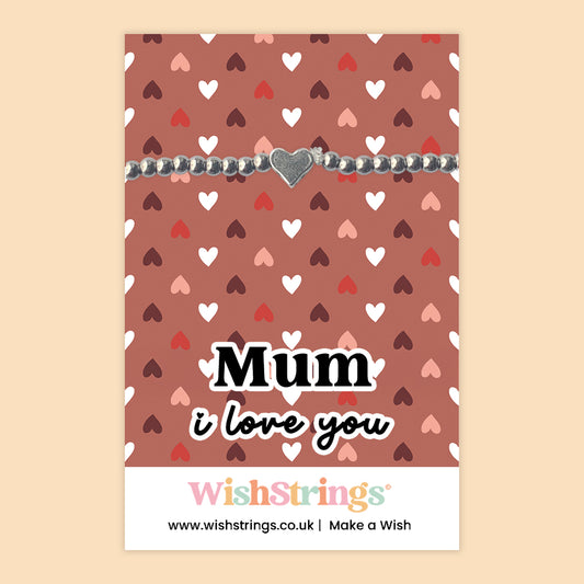 Mum, I Love You - Heart Stretch Bracelet