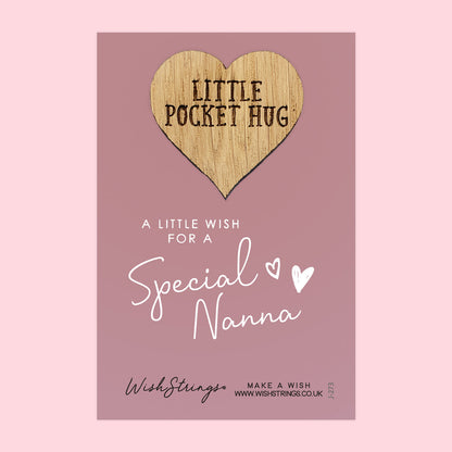 SALE - NANNA - Oak Pocket Hug Token | S153