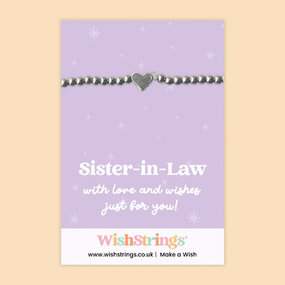 Sister-in-Law - Heart Stretch Bracelet