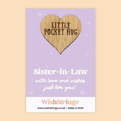 Pocket Hug – Sister-in-Law | Thoughtful Gift of Love and Support | Keepsake Token for Family Connection