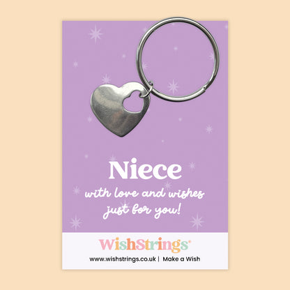 Niece - Heart Keyring