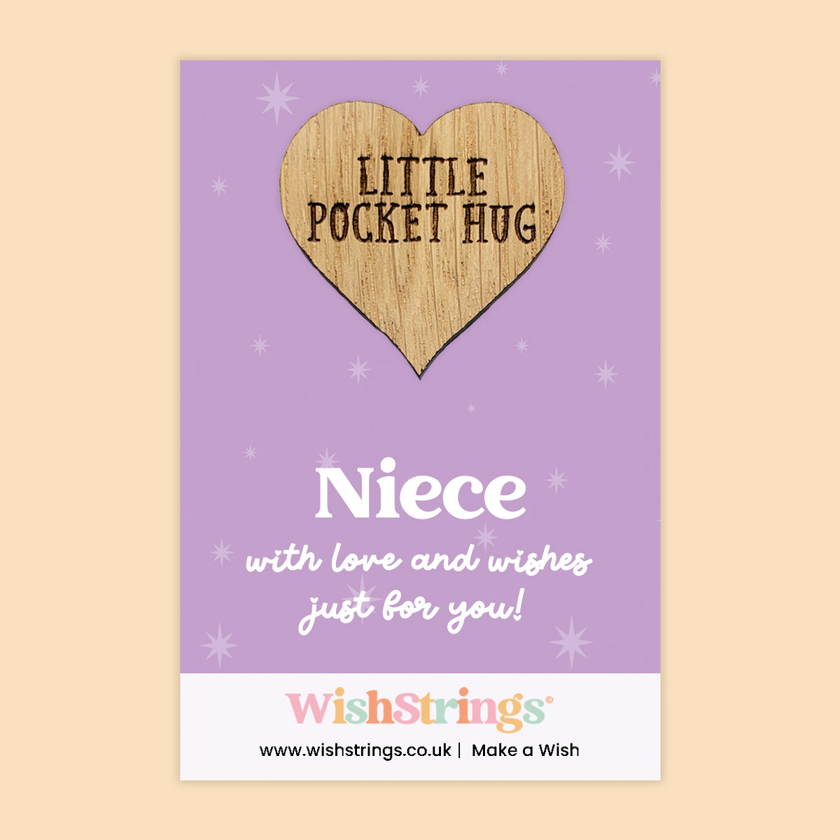 Female Relations Pocket Hug Collection | Wooden Heart Keepsakes for Mum, Sister & Daughter | Handmade Thoughtful Gifts