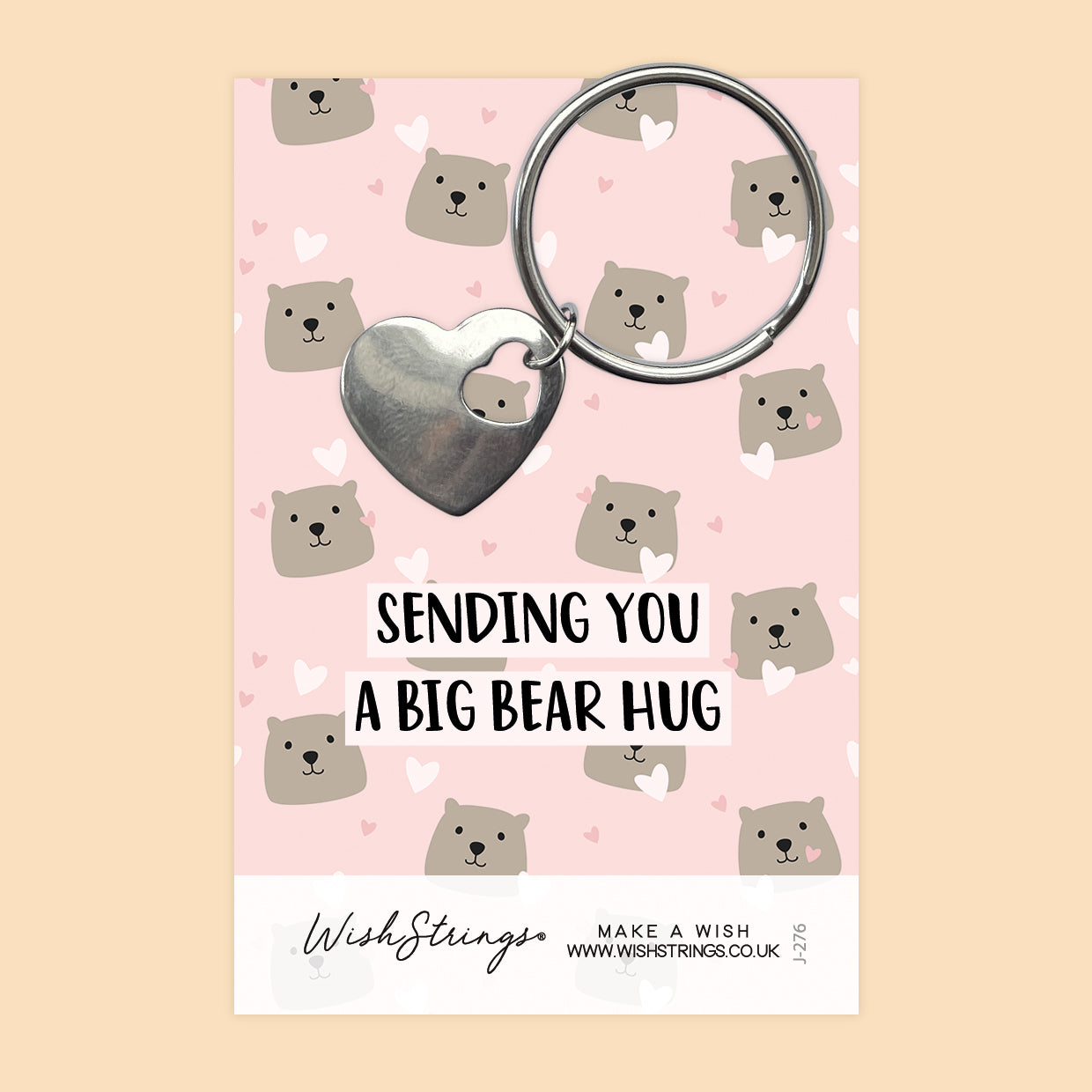 Big Bear Hug - Heart Keyring