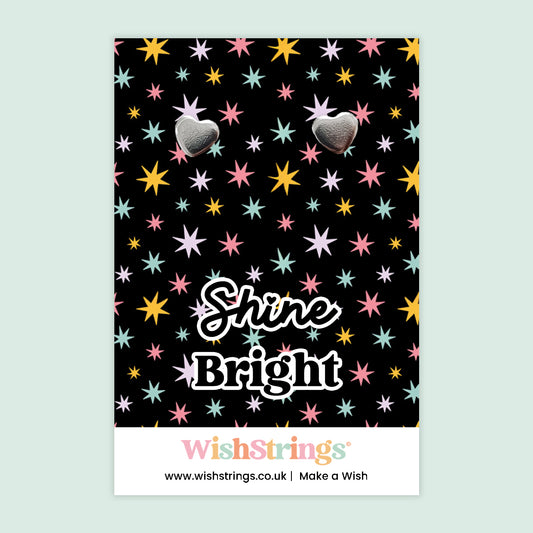 Shine Bright - Silver Heart Stud Earrings | 304 Stainless - Hypoallergenic