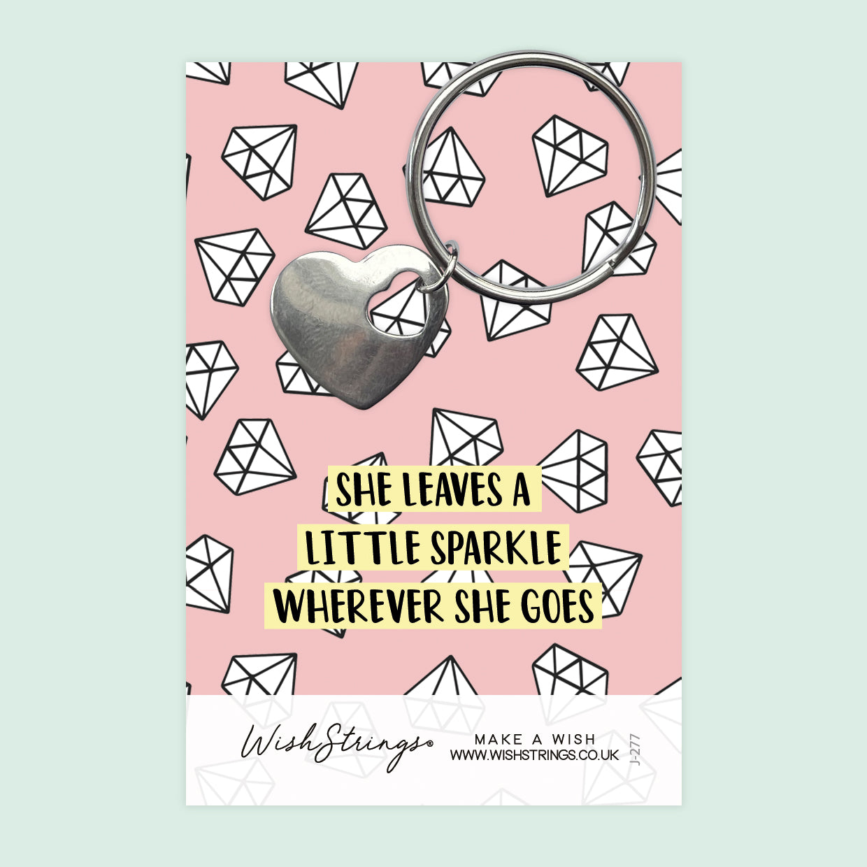 She Sparkles - Heart Keyring