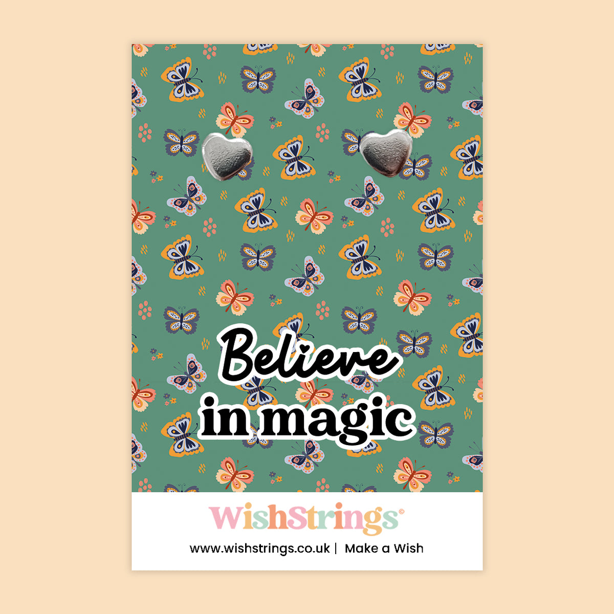 Believe in Magic - Silver Heart Stud Earrings | 304 Stainless - Hypoallergenic