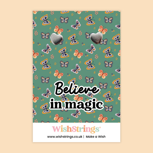 Believe in Magic - Silver Heart Stud Earrings | 304 Stainless - Hypoallergenic