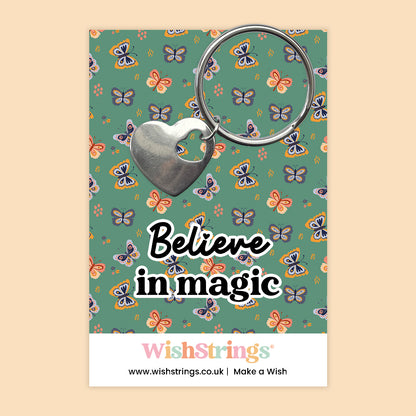 Believe in Magic - Heart Keyring