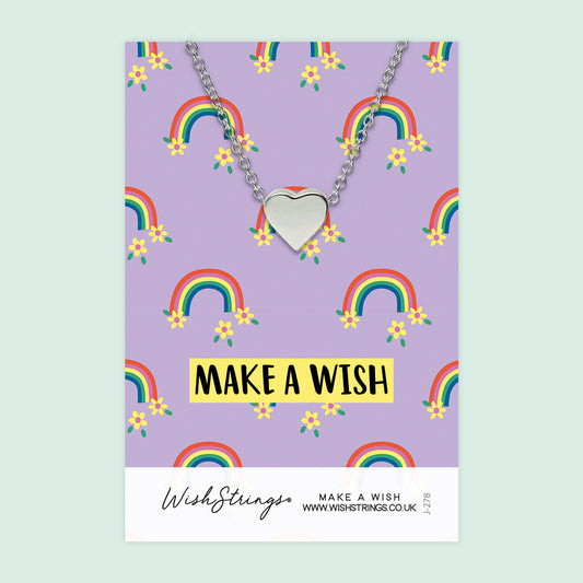 Make a Wish, Rainbow - Heart Necklace