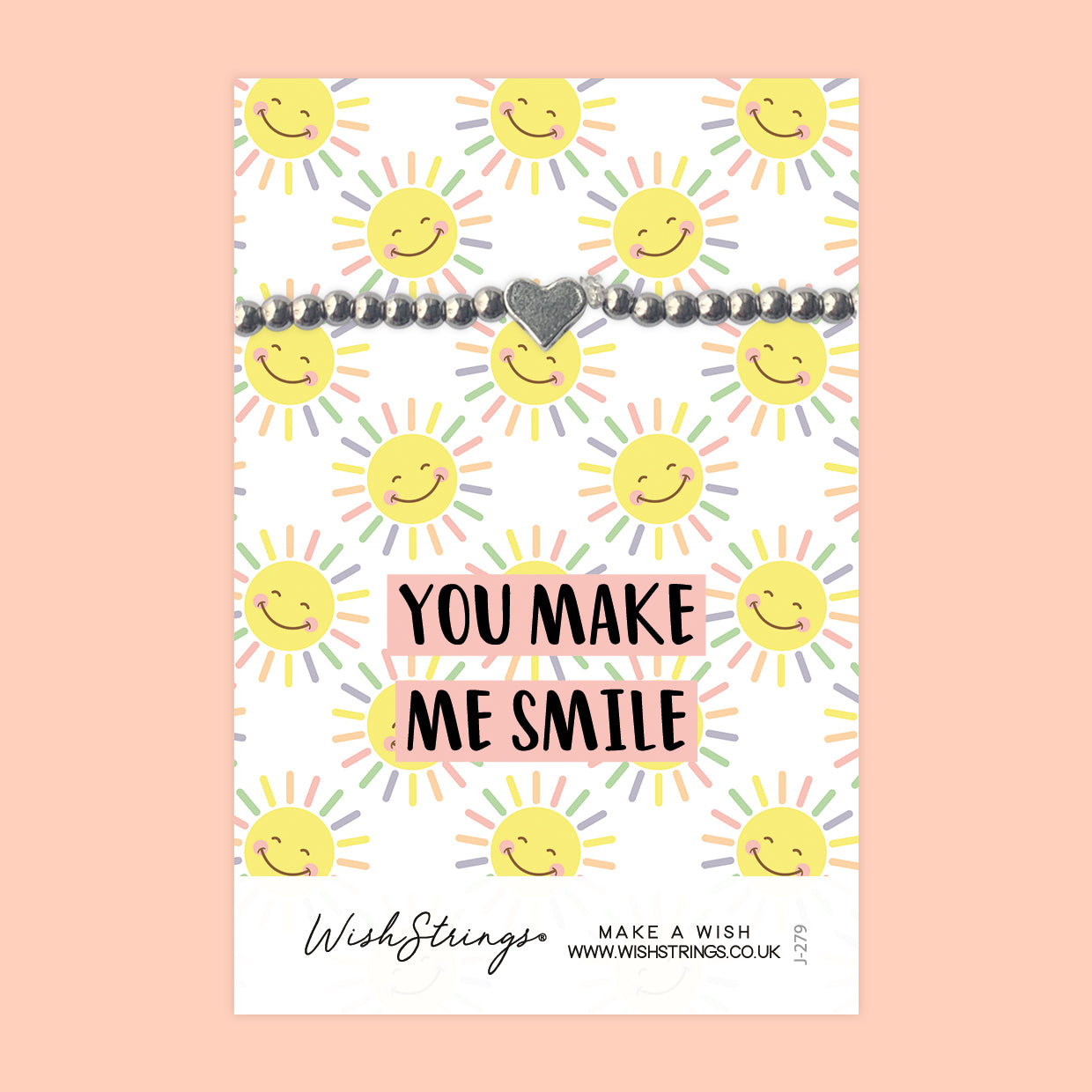 You Make Me Smile - Heart Stretch Bracelet