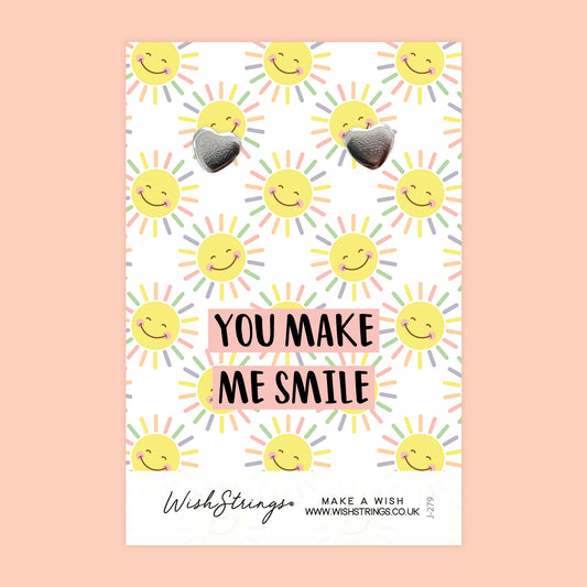 You Make me Smile - Silver Heart Stud Earrings | 304 Stainless - Hypoallergenic