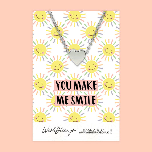 You Make Me Smile - Heart Necklace