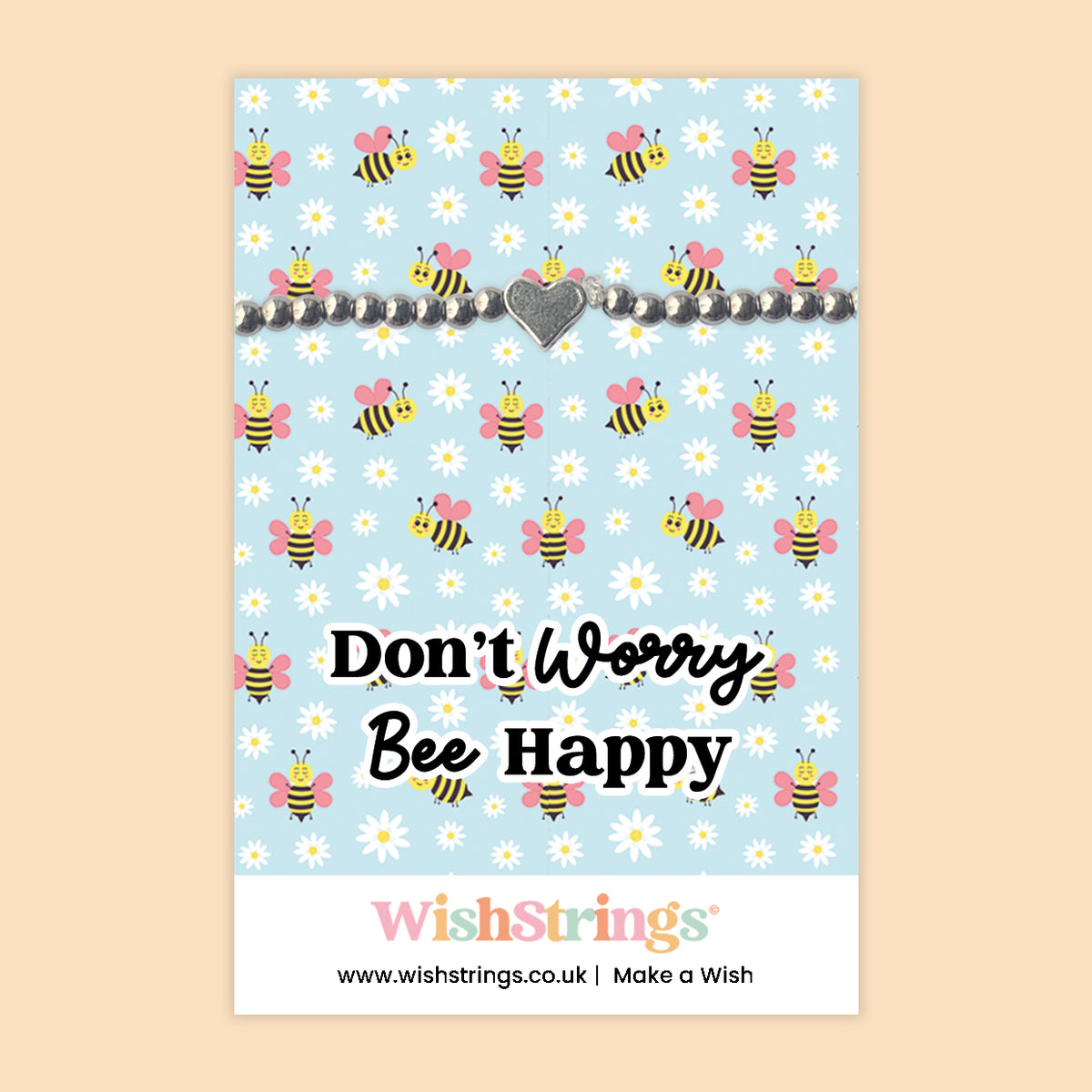 Don’t Worry Bee Happy - Heart Stretch Bracelet
