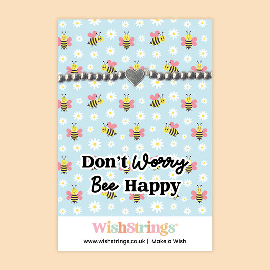 Don’t Worry Bee Happy - Heart Stretch Bracelet