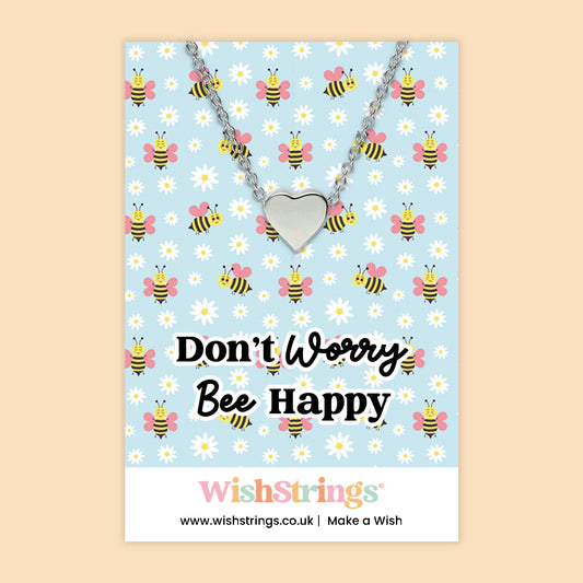 Don’t Worry Bee Happy - Heart Necklace