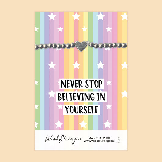Believing in Yourself - Heart Stretch Bracelet