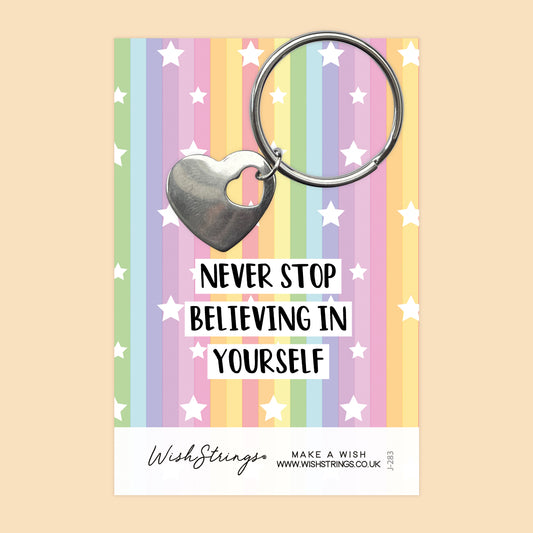 Believing in Yourself - Heart Keyring