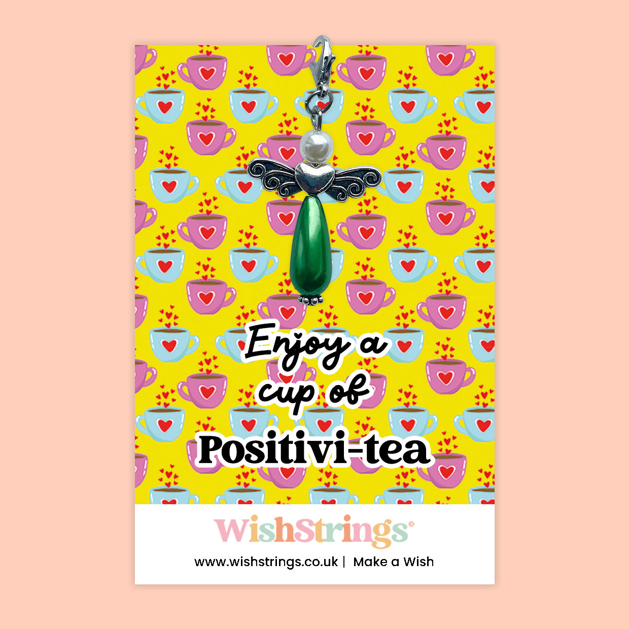 Enjoy a Cup of Positivi-tea - Wish Angel Clip