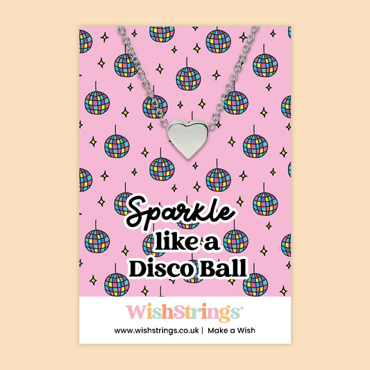 Sparkle Like a Disco Ball - Heart Necklace
