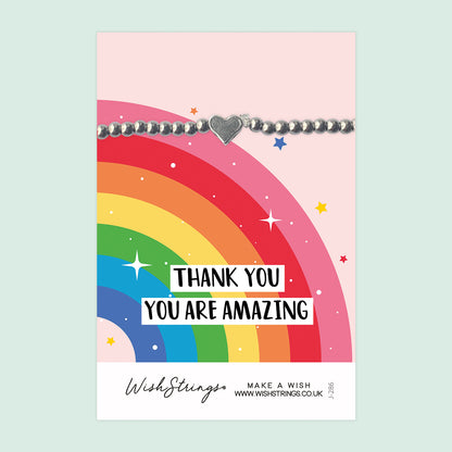 Thank You, Rainbow - Heart Stretch Bracelet