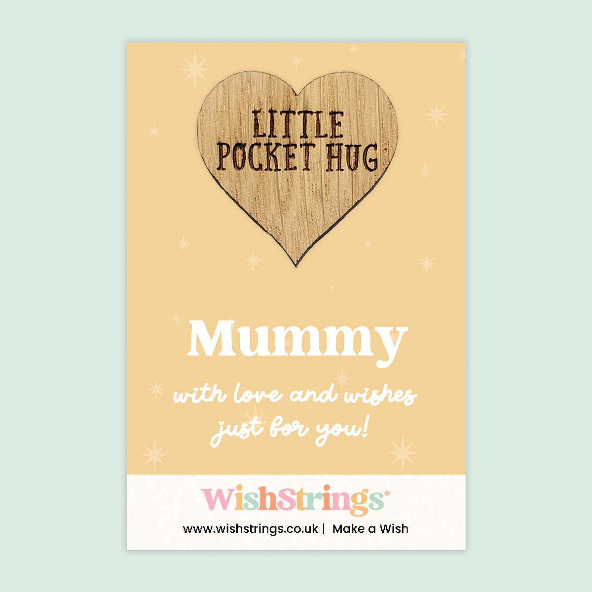 To Mum, With Love Collection – 6 Pocket Hugs & 6 WishStrings | Thoughtful Gifts for Mum | Handmade Keepsakes