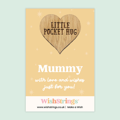 To Mum, With Love Collection – 6 Pocket Hugs & 6 WishStrings | Thoughtful Gifts for Mum | Handmade Keepsakes