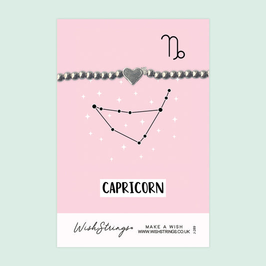 Capricorn, Star Sign Horoscope - Heart Stretch Bracelet