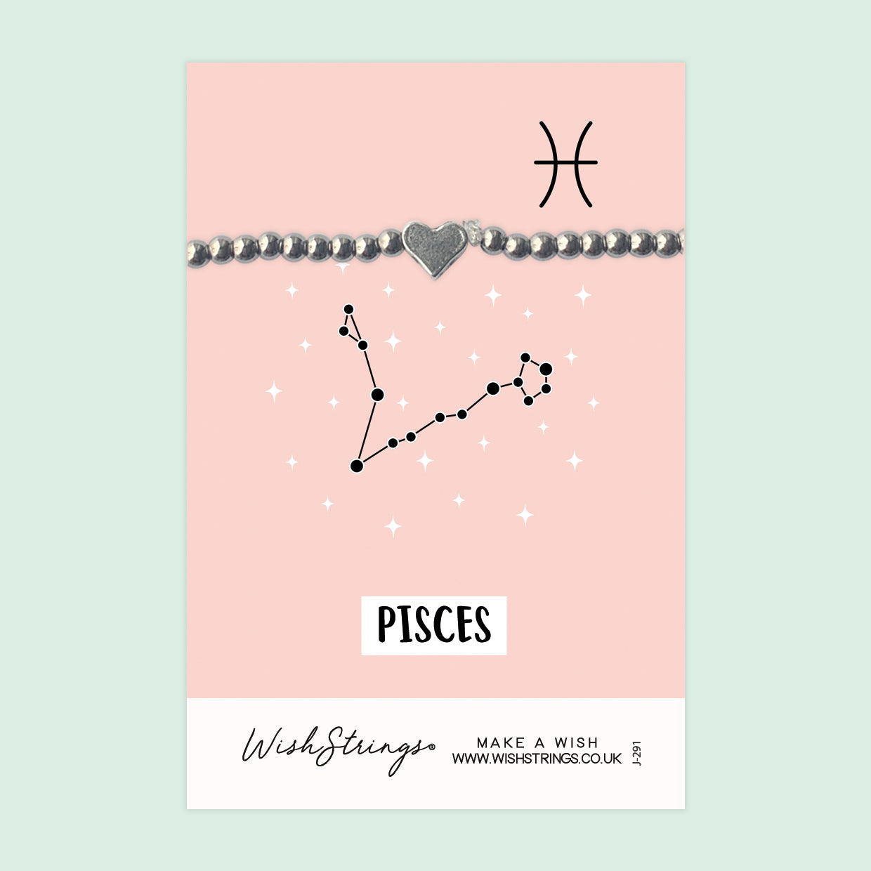 PISCES, Star Sign Horoscope - Heart Stretch Bracelet