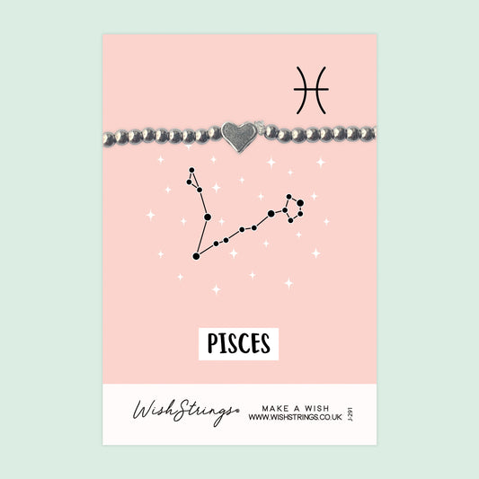 PISCES, Star Sign Horoscope - Heart Stretch Bracelet