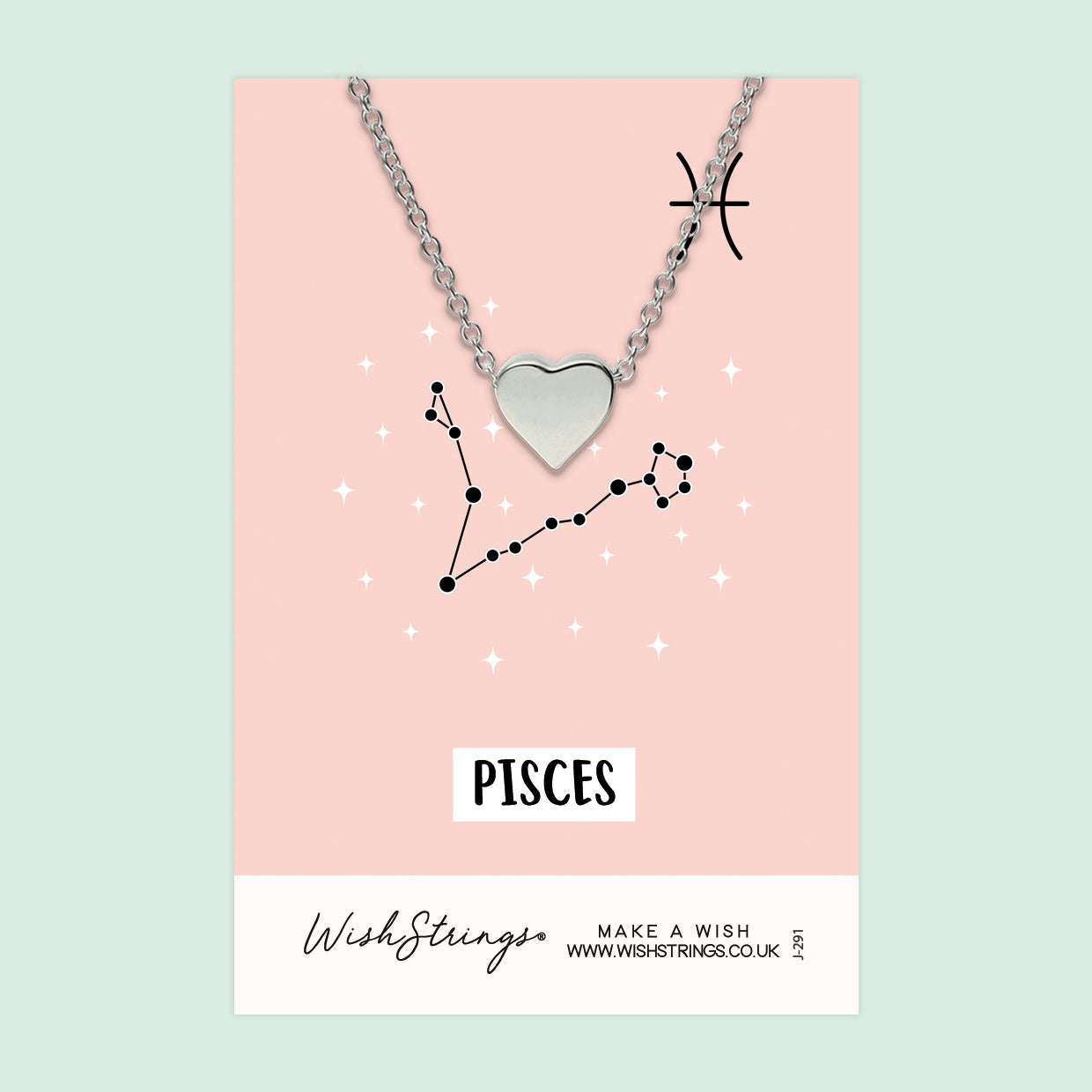 PISCES, Star Sign Horoscope - Heart Necklace