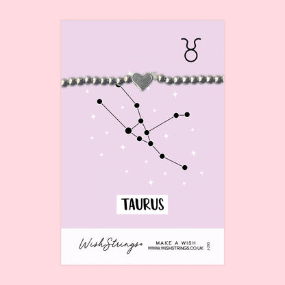 TAURUS, Star Sign Horoscope - Heart Stretch Bracelet