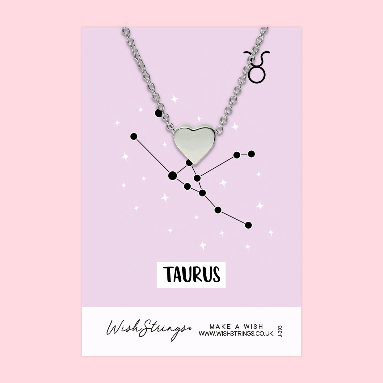 TAURUS, Star Sign Horoscope - Heart Necklace