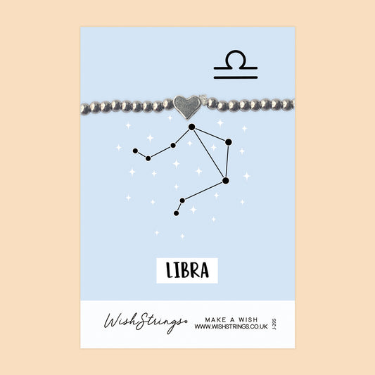 LIBRA, Star Sign Horoscope - Heart Stretch Bracelet