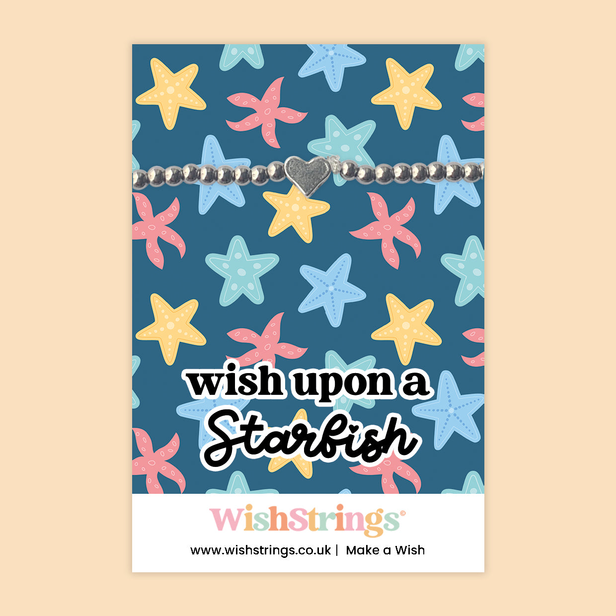 Wish Upon a Starfish - Heart Stretch Bracelet