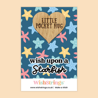 Pocket Hug – Wish Upon a Starfish | Coastal Gift for Friends | Seaside Keepsake Token of Hope, Wishes & Positivity