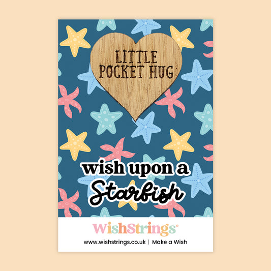 Pocket Hug – Wish Upon a Starfish | Coastal Gift for Friends | Seaside Keepsake Token of Hope, Wishes & Positivity