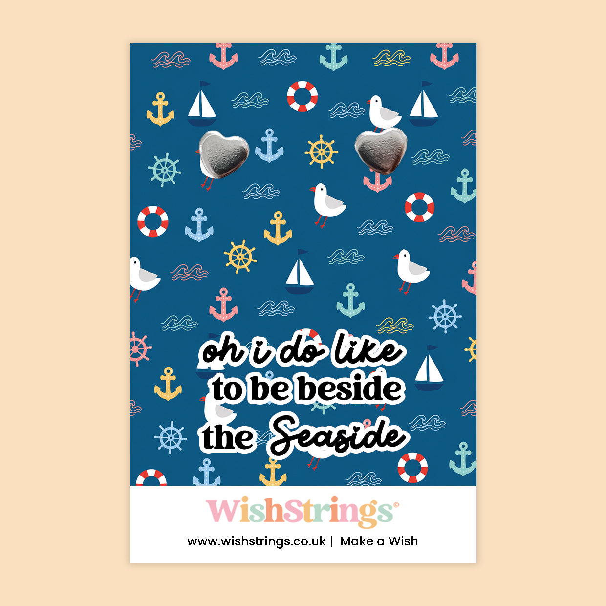 Oh I Do Like to Be Beside the Seaside - Silver Heart Stud Earrings | 304 Stainless - Hypoallergenic