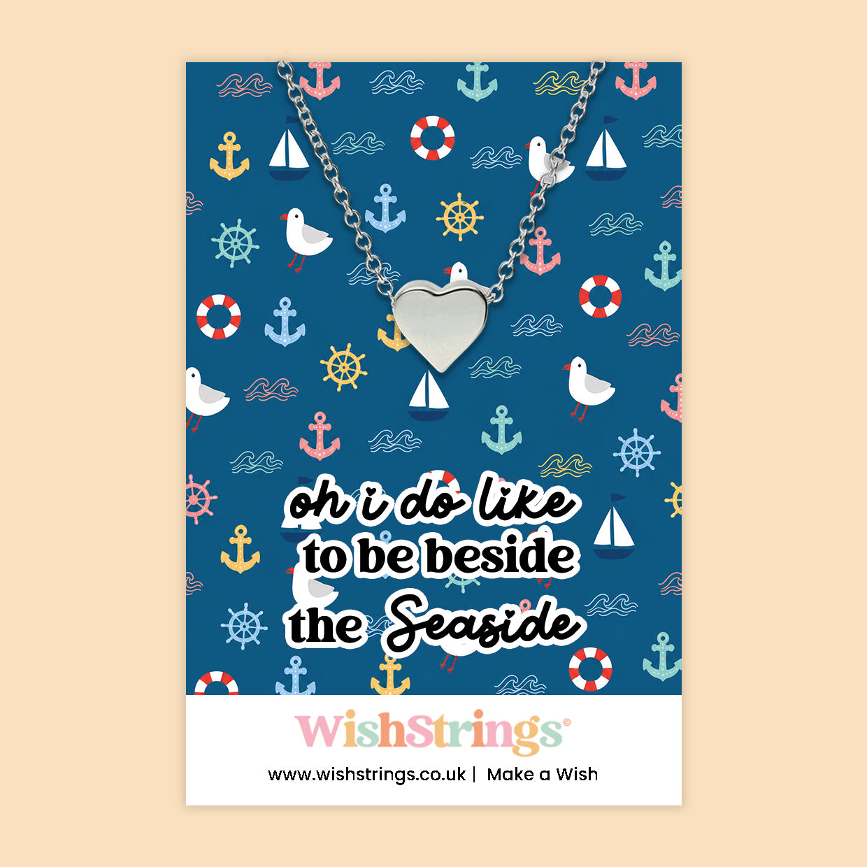 Oh I Do Like to Be Beside the Seaside - Heart Necklace
