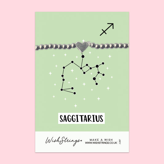 SAGGITARIUS, Star Sign Horoscope - Heart Stretch Bracelet