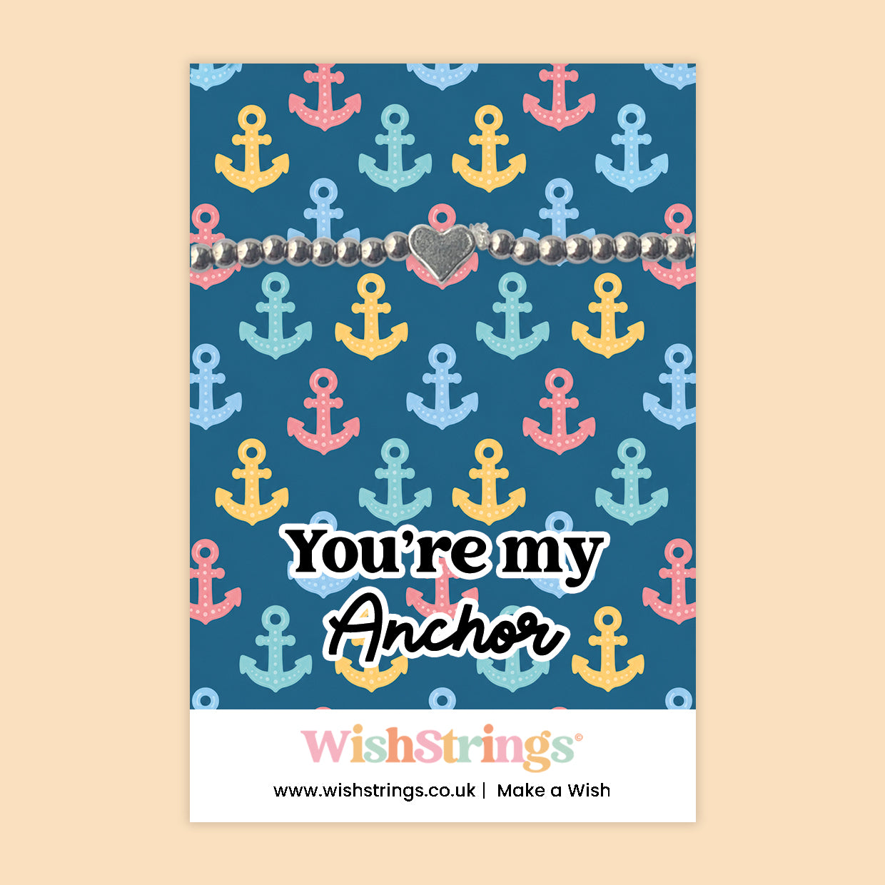 You’re My Anchor - Heart Stretch Bracelet