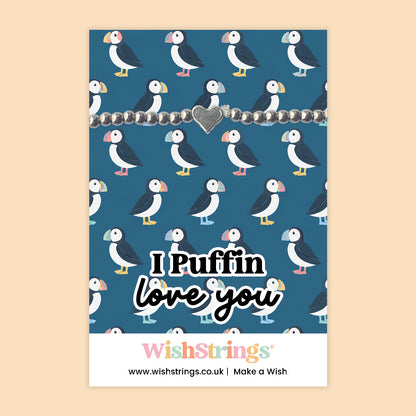 I Puffin Love You - Heart Stretch Bracelet