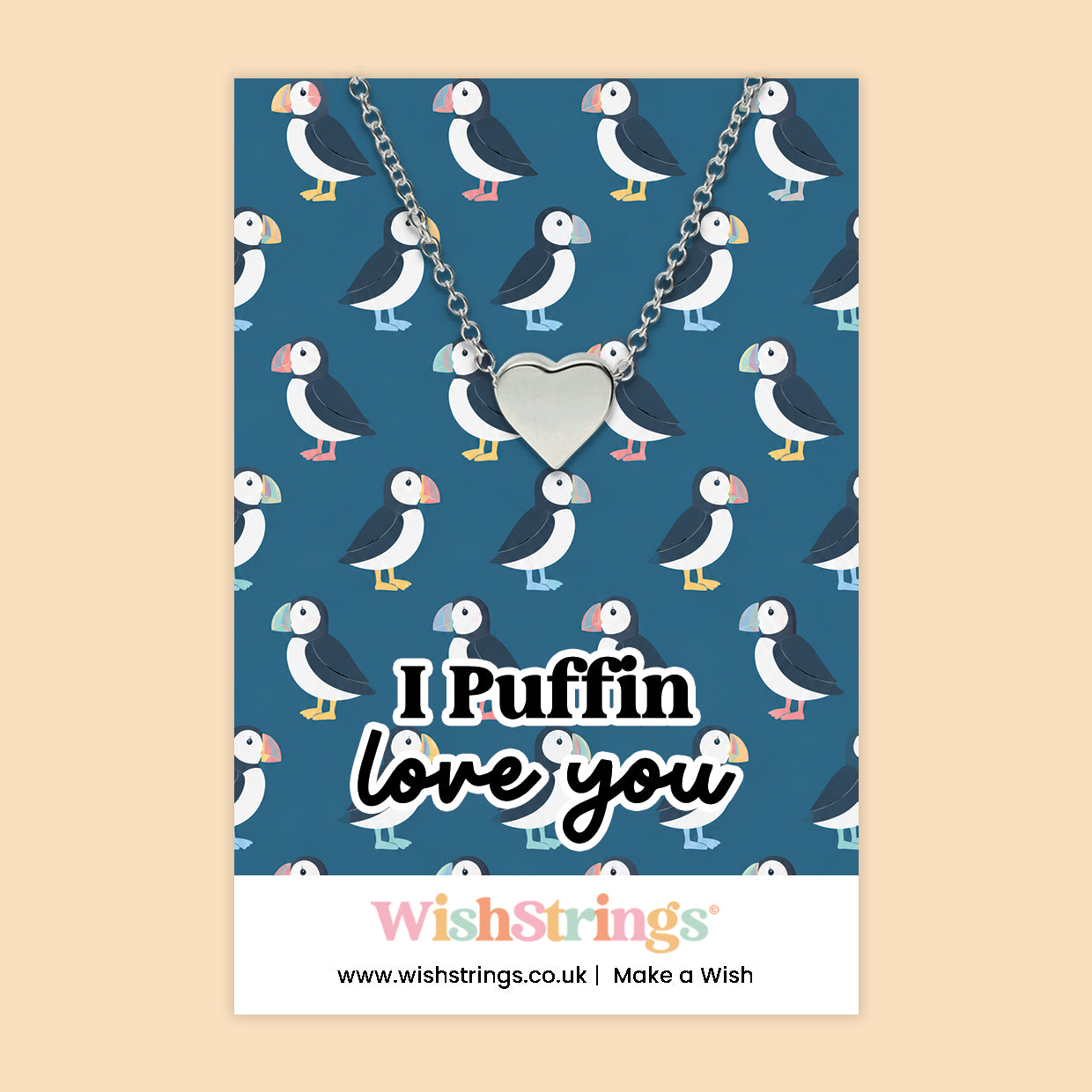 I Puffin Love You - Heart Necklace